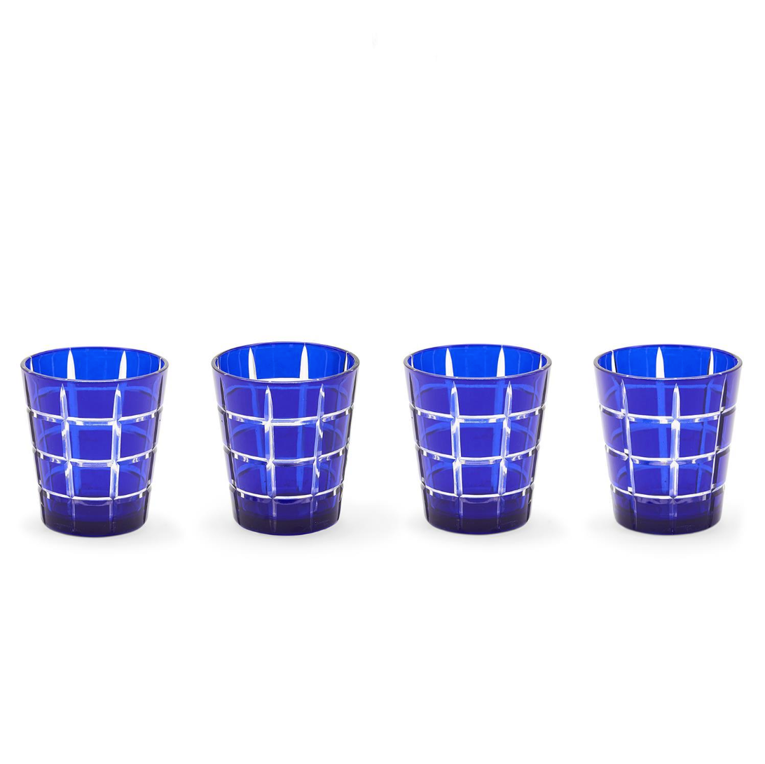 Blue Prism Hand-Cut Old Fashioned Tumblers